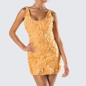 Finesse Women's Yellow and Orange Formal-dresses Small nwot